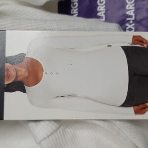 Eddie Bauer White Scoop Snap Henley Thermal Longsleeve Top Size XXL NWT